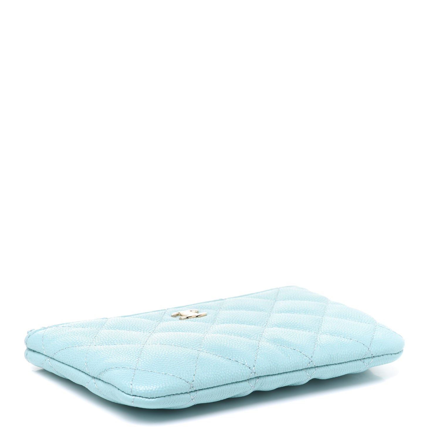 Chanel Caviar Quilted Small Cosmetic Case Light Blue 4 of 8