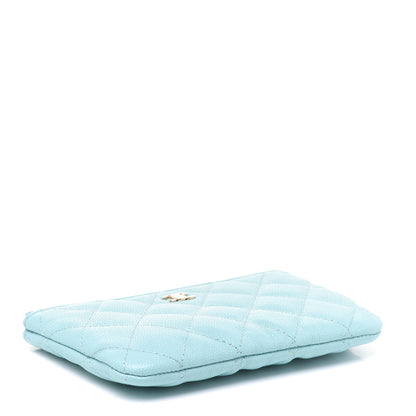 Chanel Caviar Quilted Small Cosmetic Case Light Blue 4 of 8