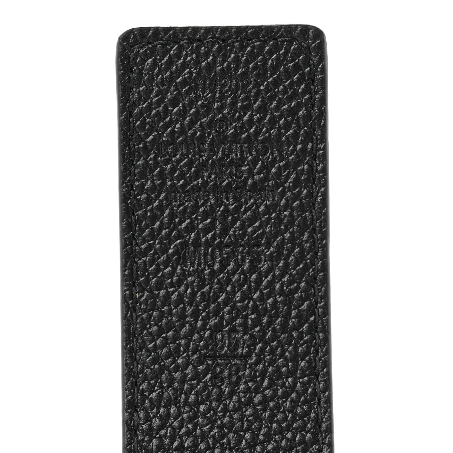 Calfskin Monogram 30mm LV Initiales Reversible Belt 95 38 Black