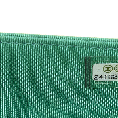 Chanel Tweed Fringe Wallet On Chain WOC Black Green 7 of 11