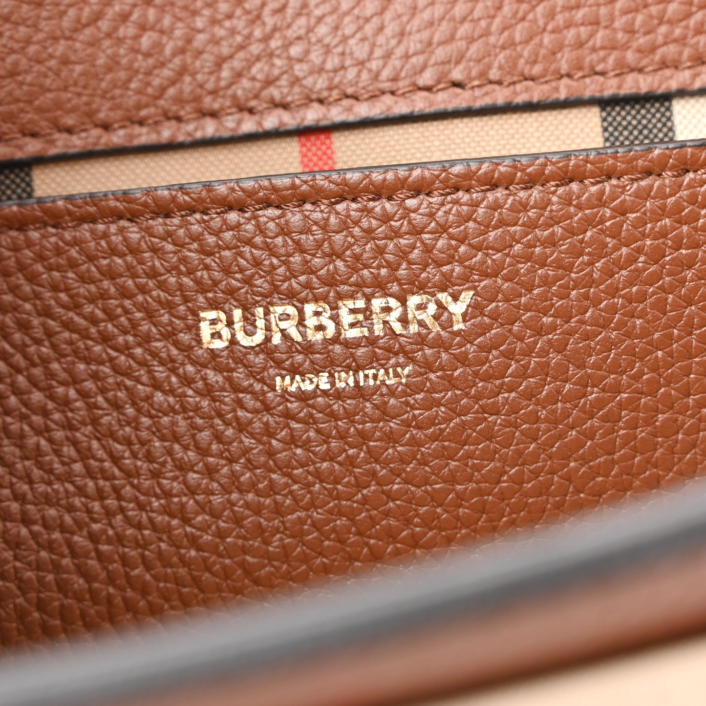 Calfskin Vintage Check Note Crossbody Bag Tan