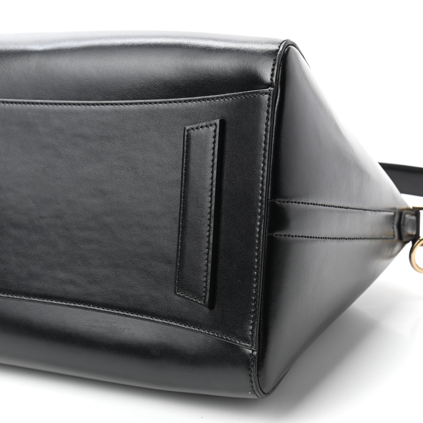 Shiny Lord Calfskin Small Antigona Black