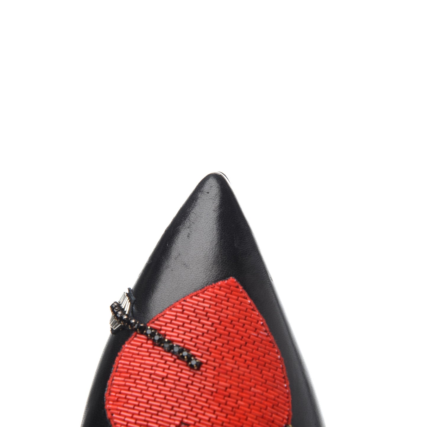 Calfskin Heart and Arrow 110mm Pumps 40 Black