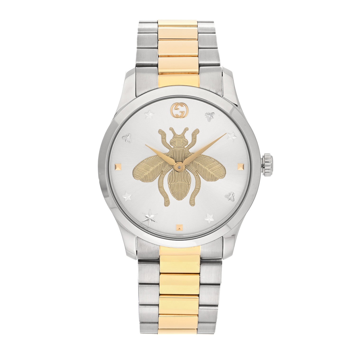 Gucci Stainless Steel 38mm G-Timeless Two Tone Bee Quartz Watch 1 of 5