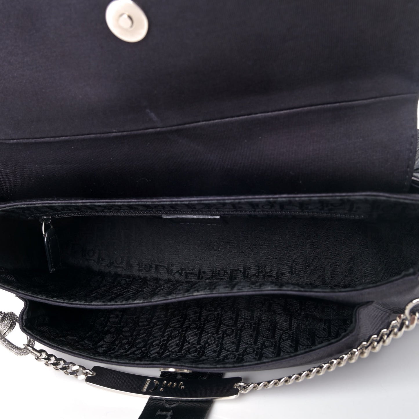 Silk Jersey Crystal Hardcore Clutch Black