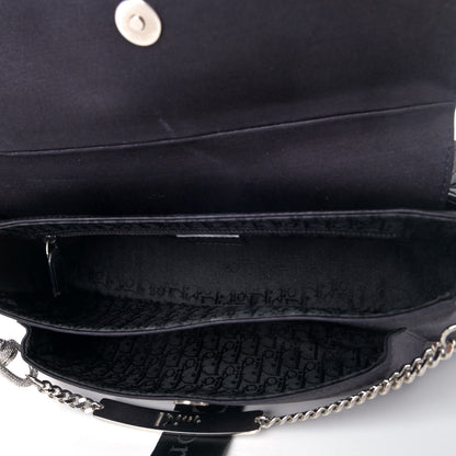 Christian Dior Silk Jersey Crystal Hardcore Clutch Black 4 of 6