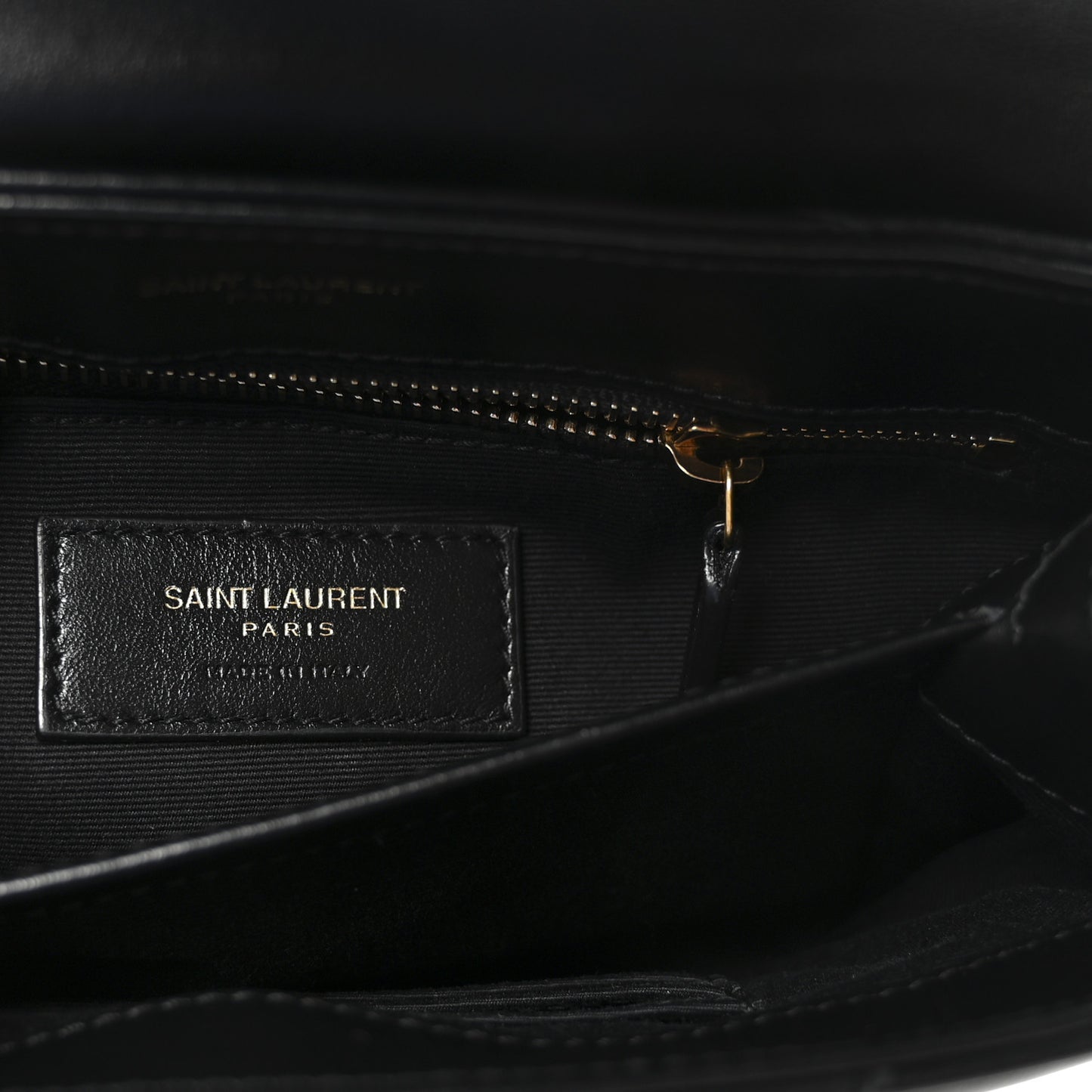 Calfskin Y Quilted Monogram Toy Loulou Crossbody Bag Black