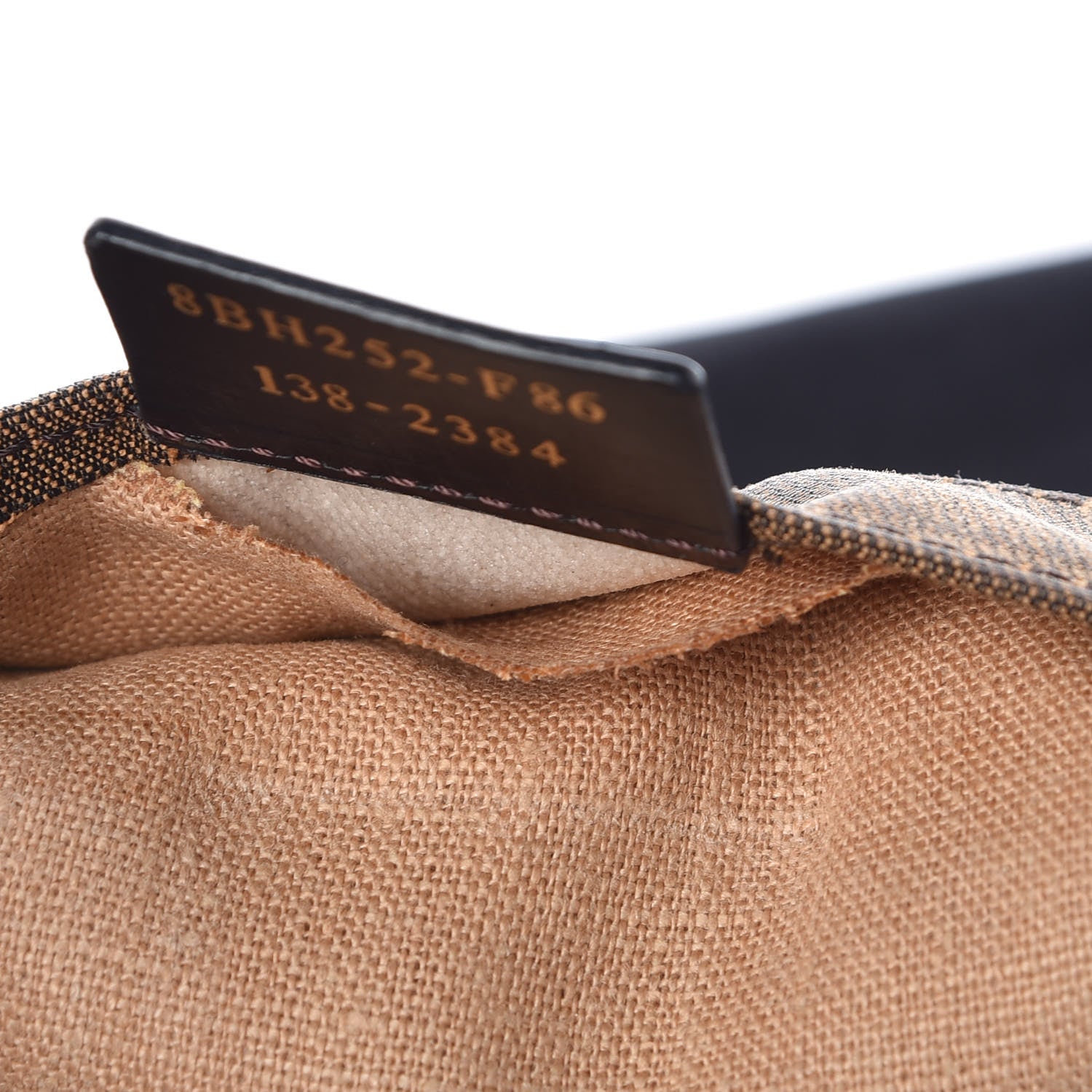 Fendi Pequin Small Shopping Tote Black Tobacco 11 of 12