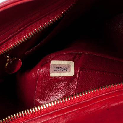 Chanel Lambskin Quilted Shoulder Bag Red 10 of 11