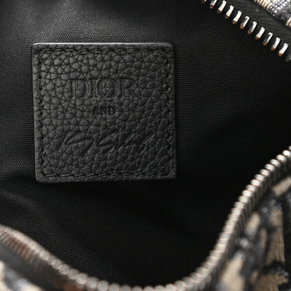 Christian Dior X KENNY SCHARF Oblique Canvas Embroidered Patches Roller Messenger Bag Charcoal 6 of 9