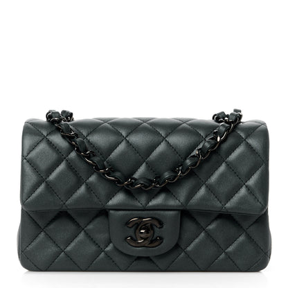 Chanel Lambskin Quilted Mini Rectangular Flap So Black 1 of 12