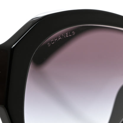 Chanel Acetate Crystal CC Shield Sunglasses 5497-B-A Black 7 of 11