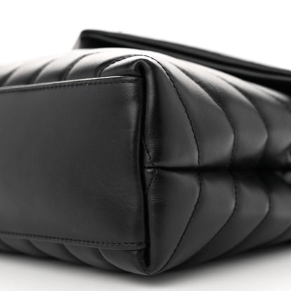 Saint Laurent Calfskin Y Quilted Monogram Monochrome Small Loulou Chain Satchel Black 10 of 10