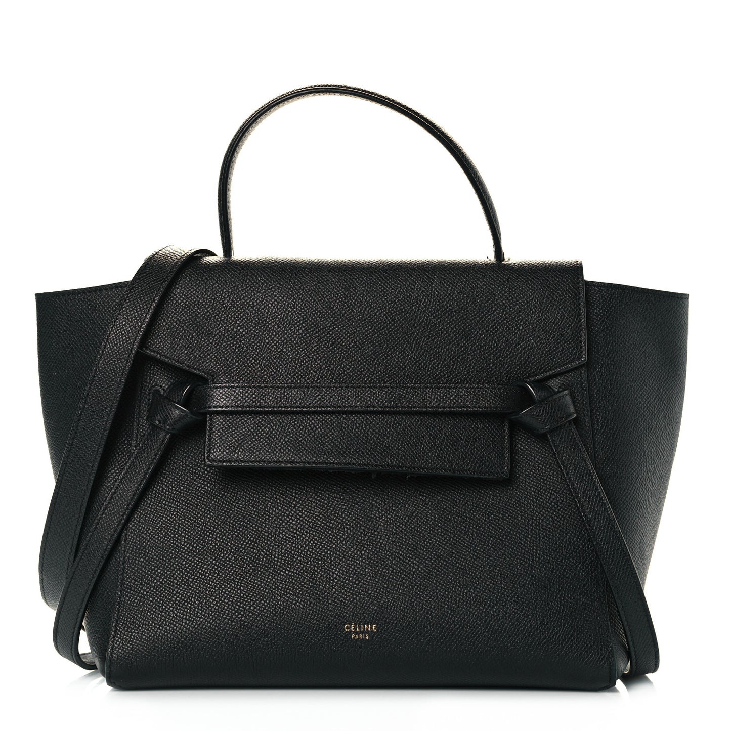 Grained Calfskin Micro Belt Bag Black