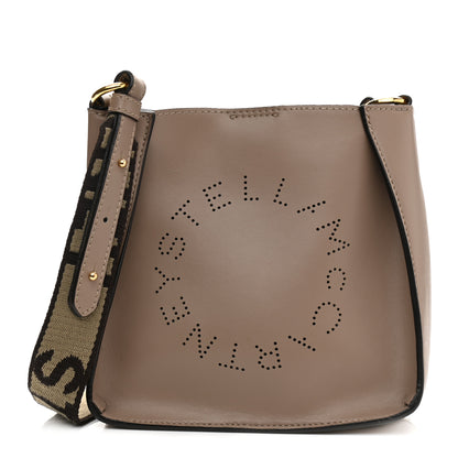 Stella McCartney Eco Alter Nappa Perforated Logo Tiny Crossbody Dark Taupe 1 of 11