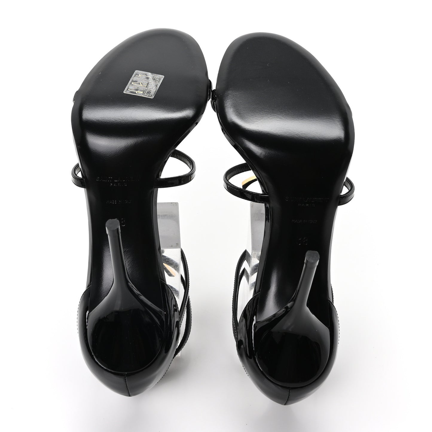 Patent Cassandra 100 Ankle Strap Sandals 38 Black