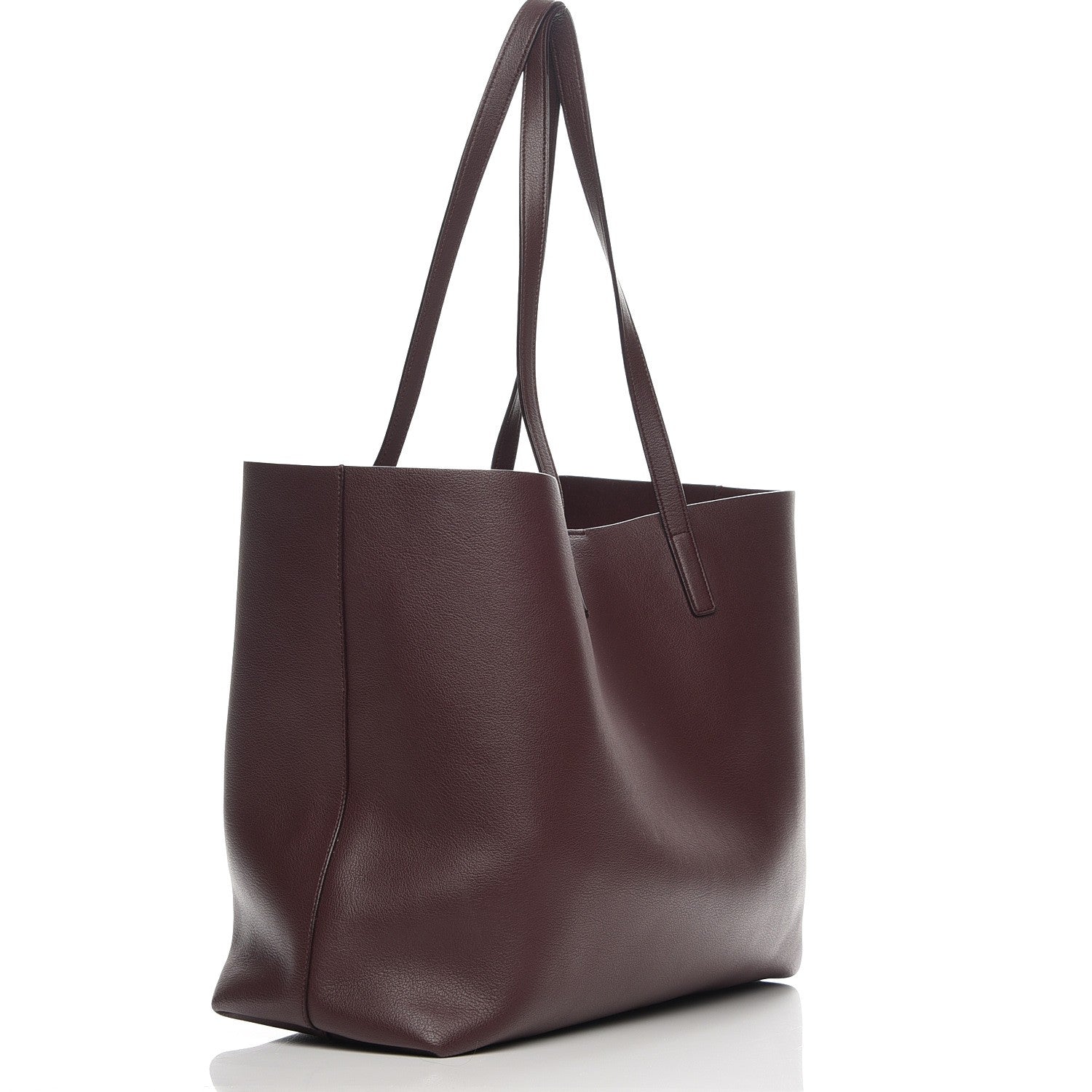 Saint Laurent Calfskin Large Shopping Tote Bordeaux 3 of 8