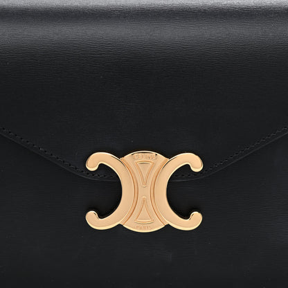 Celine Shiny Calfskin Triomphe Margo Wallet on Chain Black 7 of 9