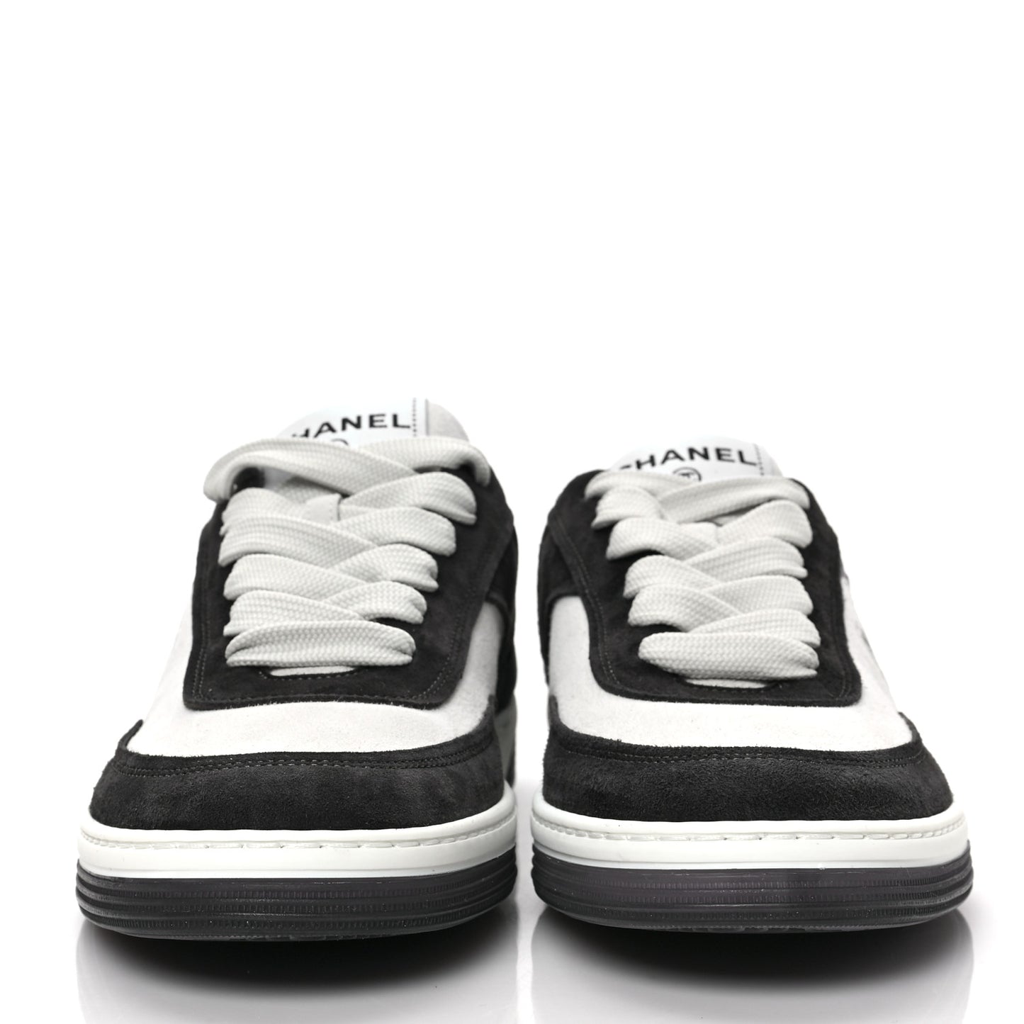 Suede Kidskin Womens CC Sneakers 38.5 Black White