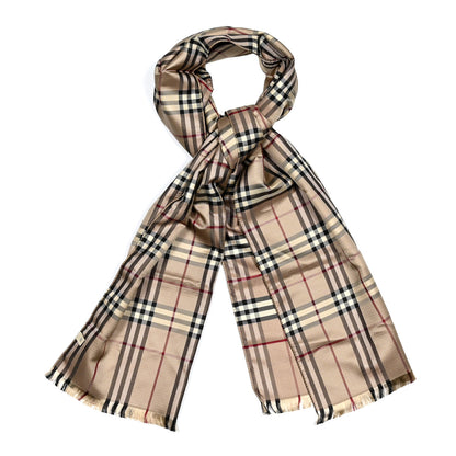 Burberry Silk Check Scarf Archive Beige 1 of 4