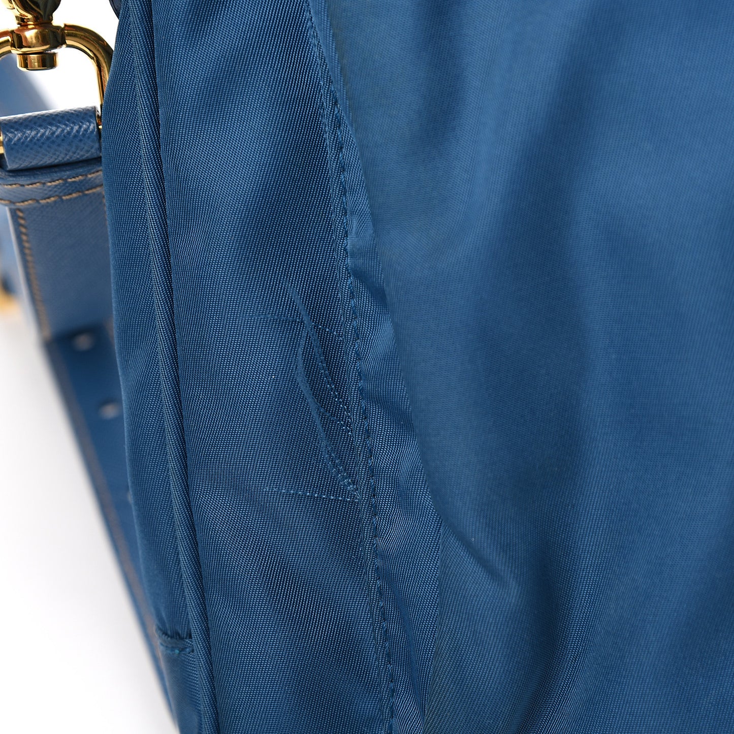 Tessuto Nylon Saffiano Crossbody Bag Cobalto