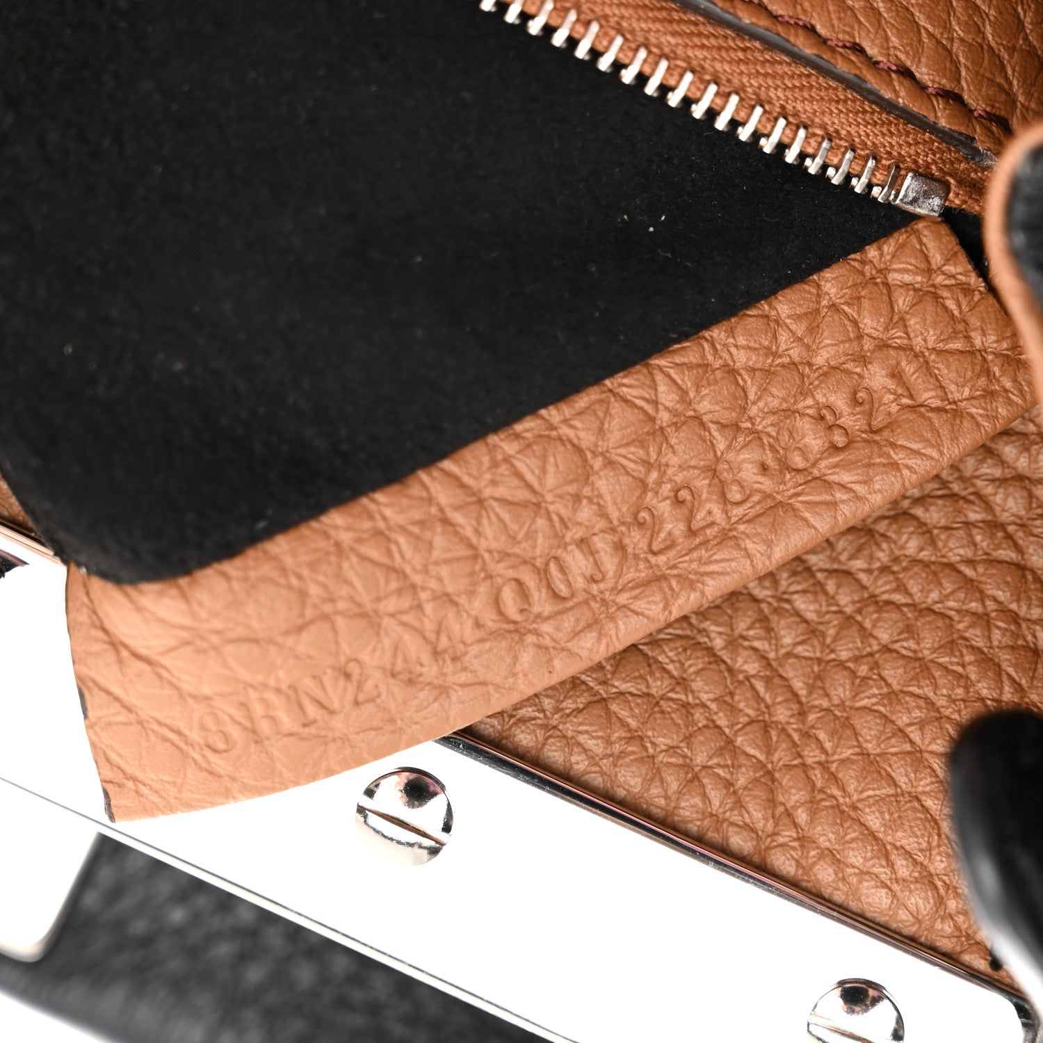 Fendi Cuoio Romano Selleria Bi-Color Mini Peekaboo Iconic Satchel Black Mou 8 of 12