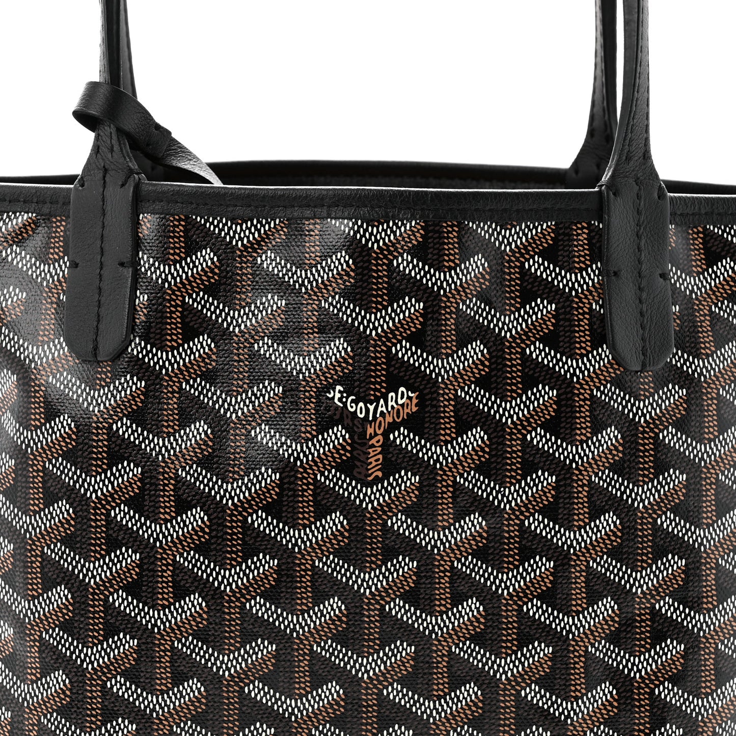 Goyardine Reversible Mini Anjou Black