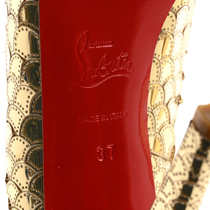 Christian Louboutin Calfskin Crepe Poseidon 120 Pumps 37 Perle 8 of 11
