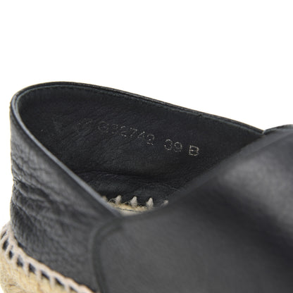 Chanel Grained Calfskin CC Espadrilles 39 Black 9 of 22