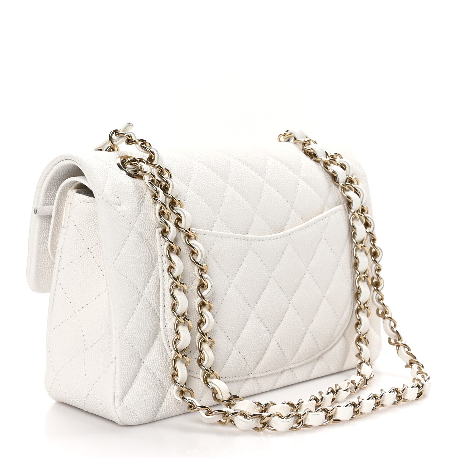 Chanel Caviar Quilted Small Double Flap White 3 of 10