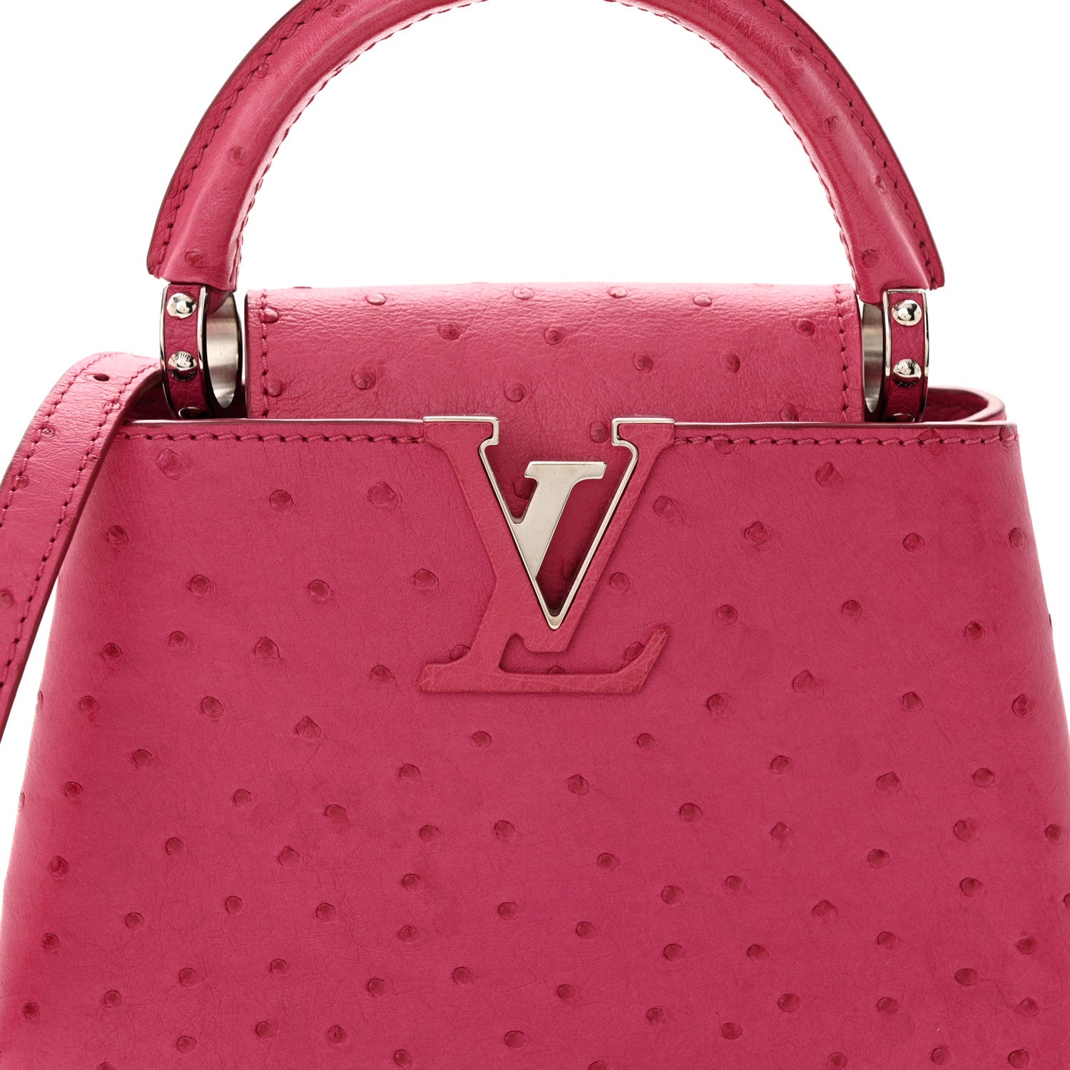 Louis Vuitton Ostrich Capucines Mini Fuchsia 9 of 11
