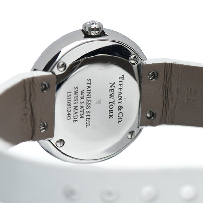Tiffany Stainless Steel Calfskin Diamond Bezel 24mm Atlas 2-Hand Quartz Watch Tiffany Blue 4 of 4
