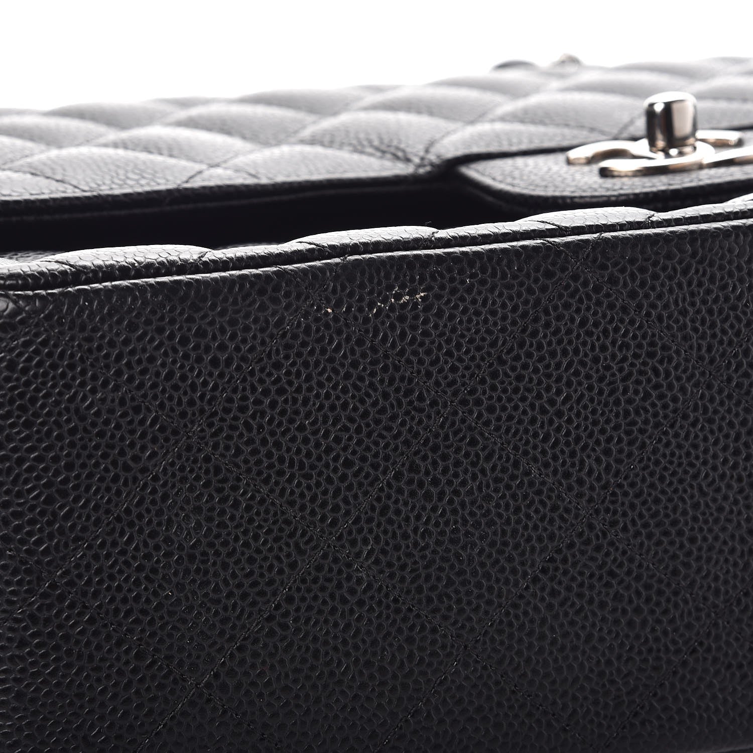 Chanel Caviar Quilted Jumbo Double Flap Black 8 of 9