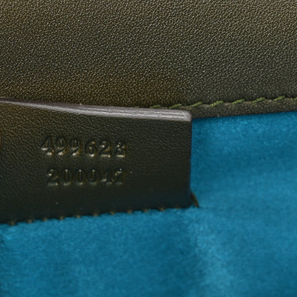 Gucci Velvet Moon Calfskin Crystal GG Monogram Small Dionysus Shoulder Bag Dark Olive Rose Gold 7 of 10
