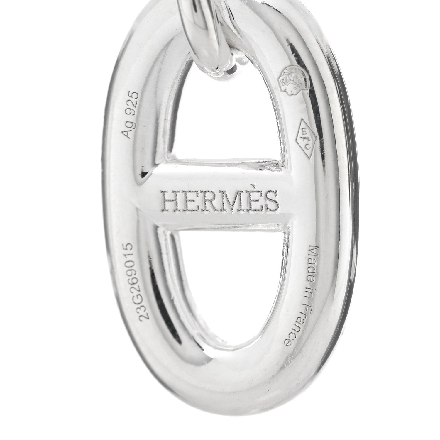 Hermes Sterling Silver Farandole Drop Earrings 4 of 5