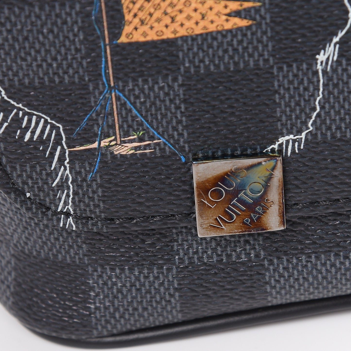 Damier Graphite World Map District PM