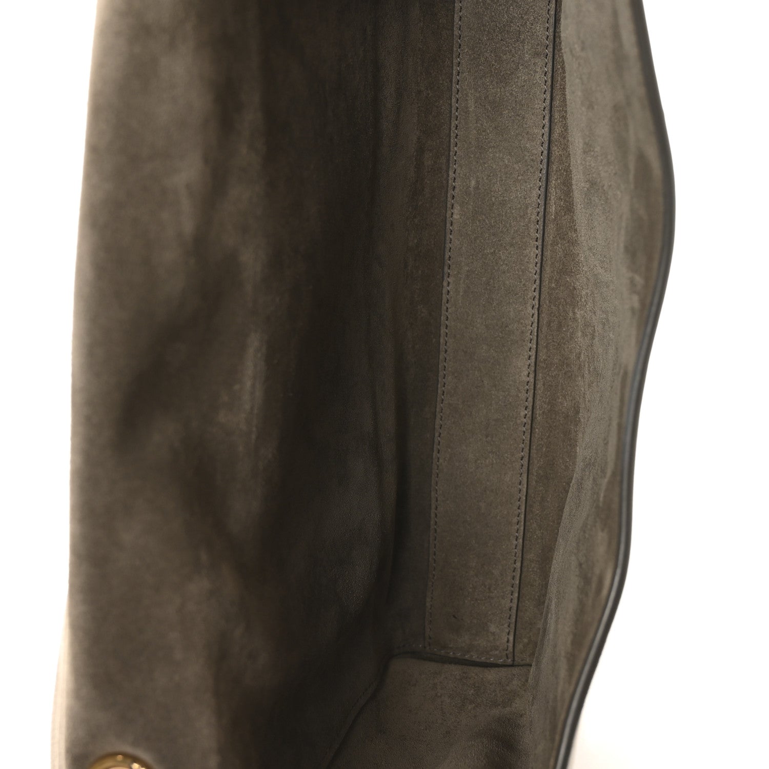 Saint Laurent Smooth Calfskin Suede Medium Reversible Monogram Kate Satchel Olive 8 of 18