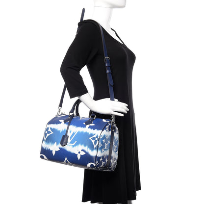 Louis Vuitton Monogram Escale Speedy Bandouliere 30 Blue 2 of 11