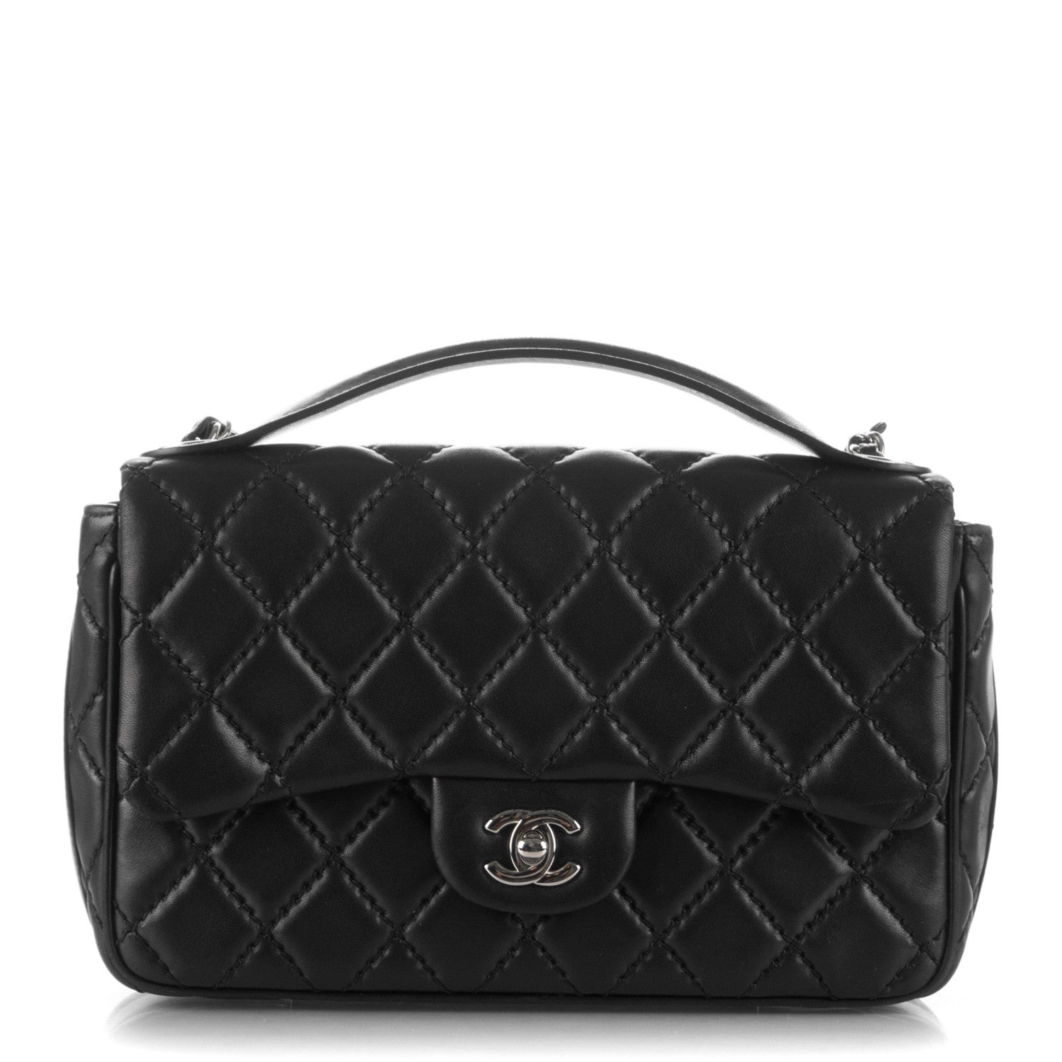 Chanel Lambskin Quilted Medium Easy Carry Flap Black 1 of 13