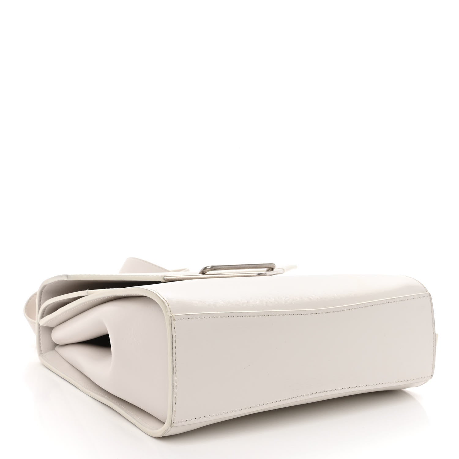Bottega Veneta Box Calfskin Nappa Clip Bag Chalk 4 of 9