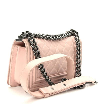 Chanel Lambskin Quilted Small Boy Flap Light Pink 3 of 9