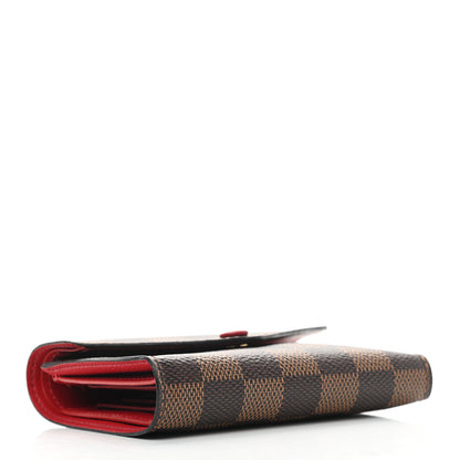 Louis Vuitton Damier Ebene Victorine Wallet Red 4 of 9