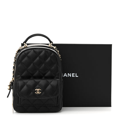 Chanel Caviar Quilted CC Mini Classic Backpack Black 11 of 11