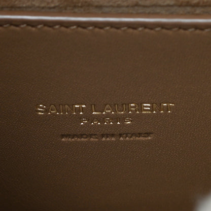 Saint Laurent Suede Shearling Small Kaia Satchel Natural Tan 9 of 11