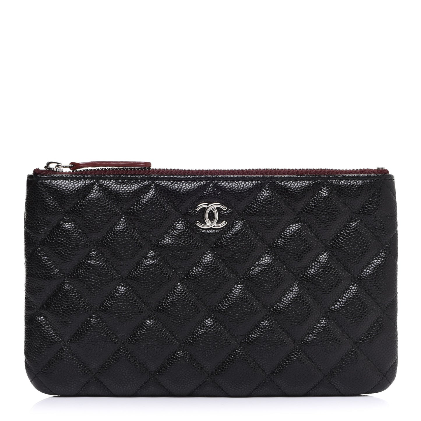 Caviar Quilted Cosmetic Case Black