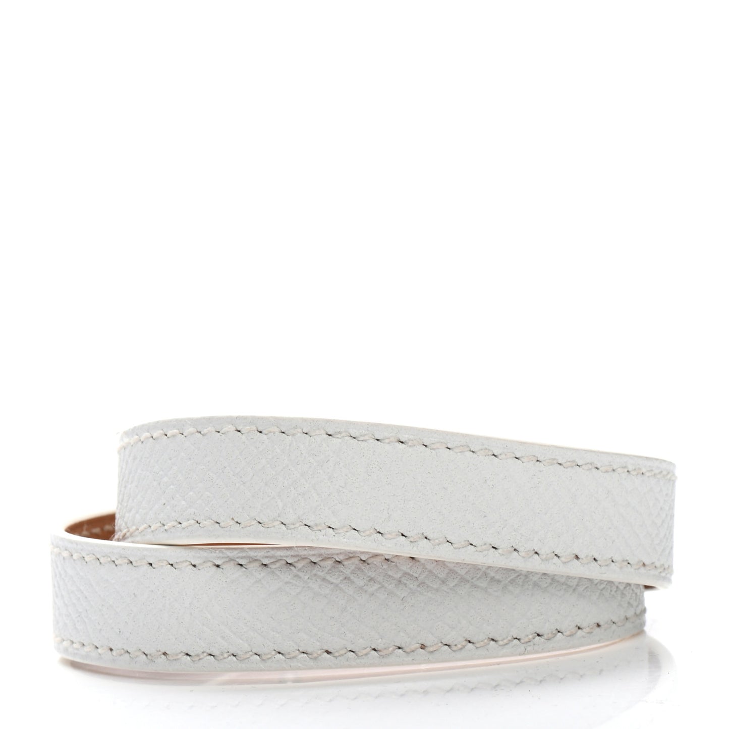 Epsom Kelly Double Tour Bracelet White