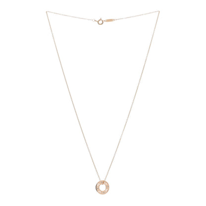 Tiffany 18K Rose Gold Diamond Atlas Pierced Pendant Necklace 3 of 4