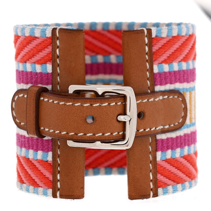 Hermes Toile Swift Cavale CDC Bracelet Capucine Magnolia Gold 3 of 7