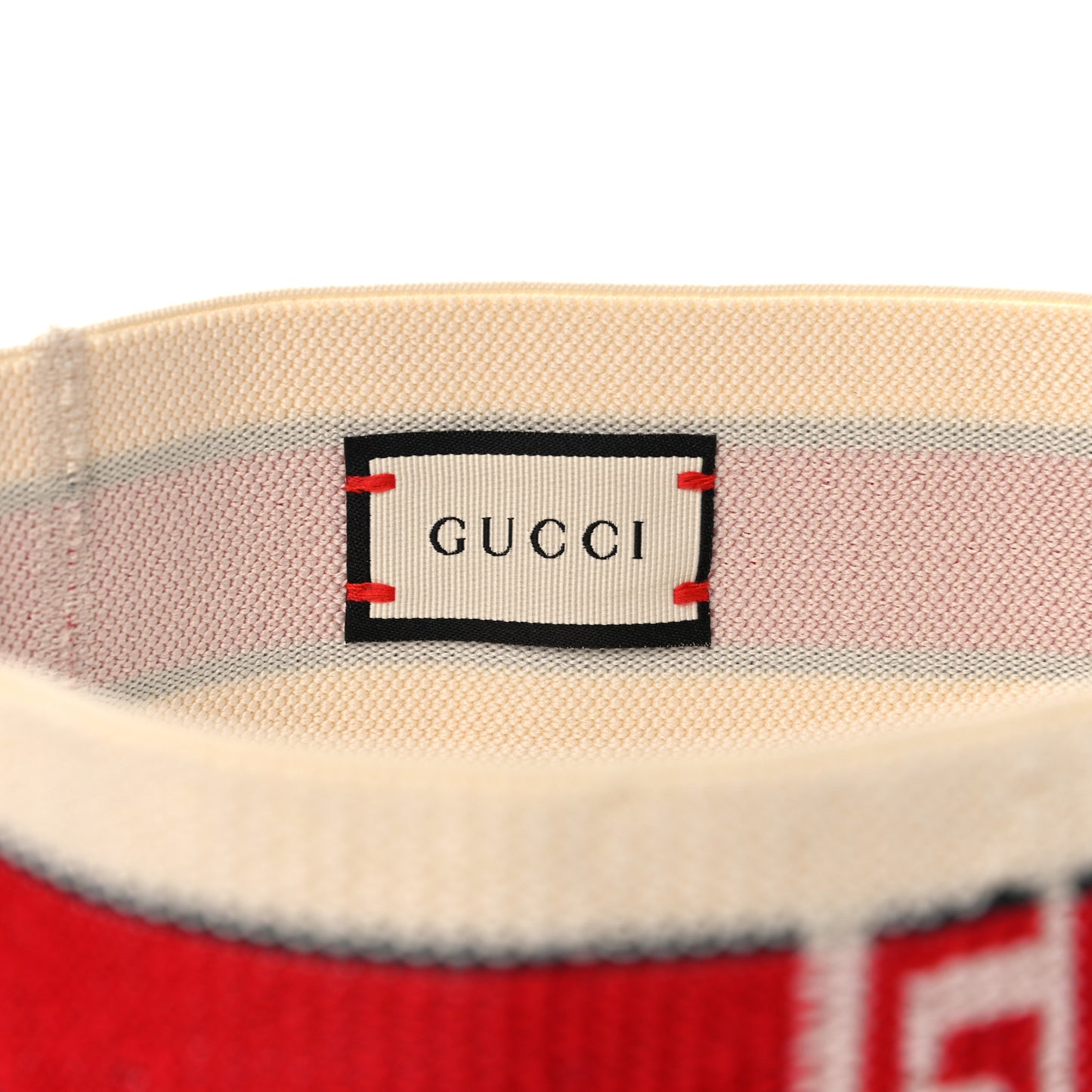 Cotton Elastic Gucci Queen Headband White