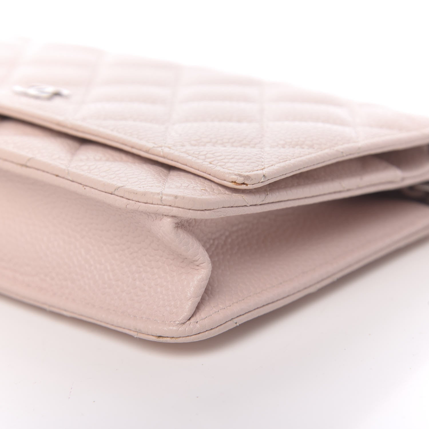 Chanel Caviar Quilted Wallet On Chain WOC Light Pink 10 of 13